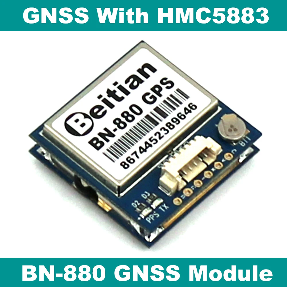 

BEITIAN GNSS module GPS GLONASS Dual flight control GPS module compass HMC5883L AMP2.6/PIX4/PIXHAWK,BN-880