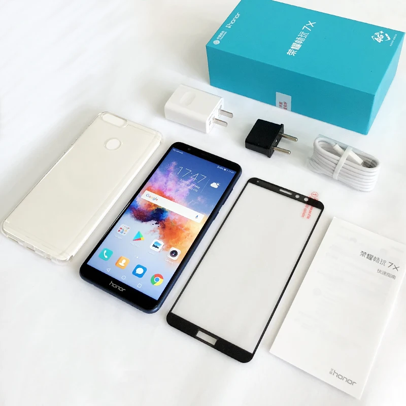 Глобальный ПЗУ Huawei Honor 7X 5.93 &quot Широкоэкранный 2160 * 1080pix Обновление OTA Мобильный