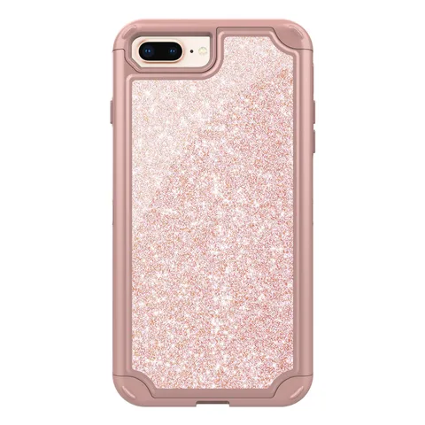 iPhone 7 8 Plus XR XSMAX Luxury Glitter 360 Degree Shockproof Case Solid Matte Anti Knock Hybrid Armor Full-Body Protection
