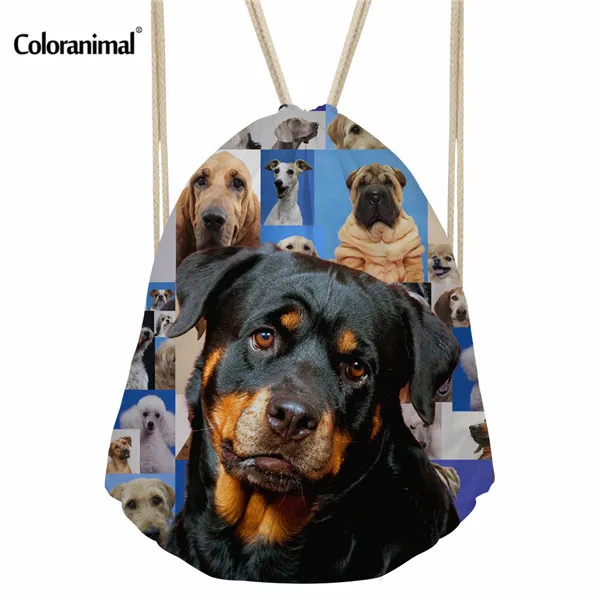 Coloranimal 3D Мозаика с изображением собаки принт женские сумки на шнурке мужские повседневные сумки на плечо рюкзак для мальчиков и девочек Школьный рюкзак Cinch Sack - Цвет: C0231Z3