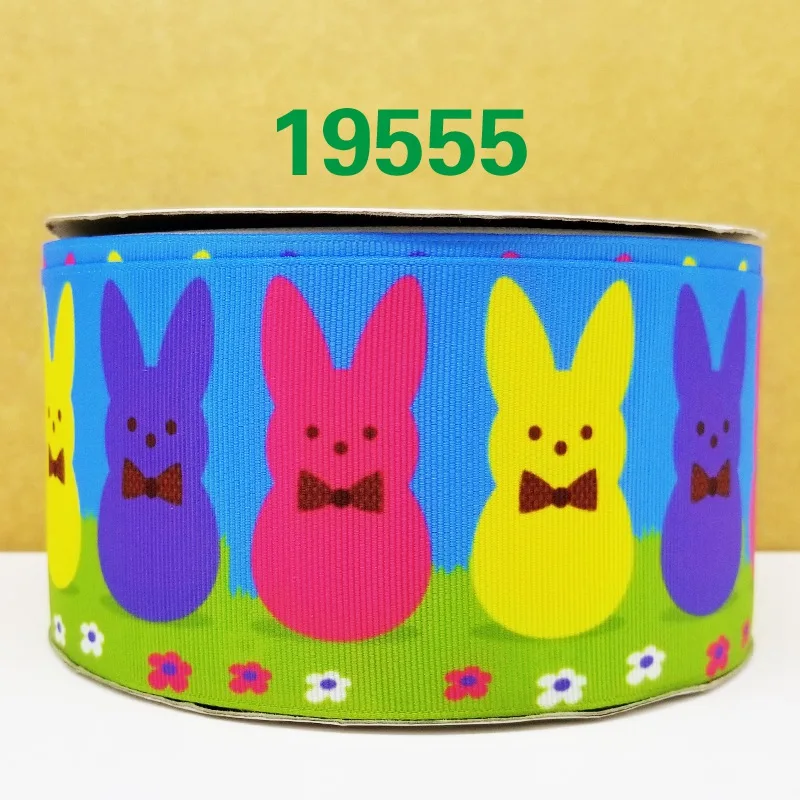 50 ярдов мультфильм напечатанный grosgrain ленты 19562 - Цвет: 19555