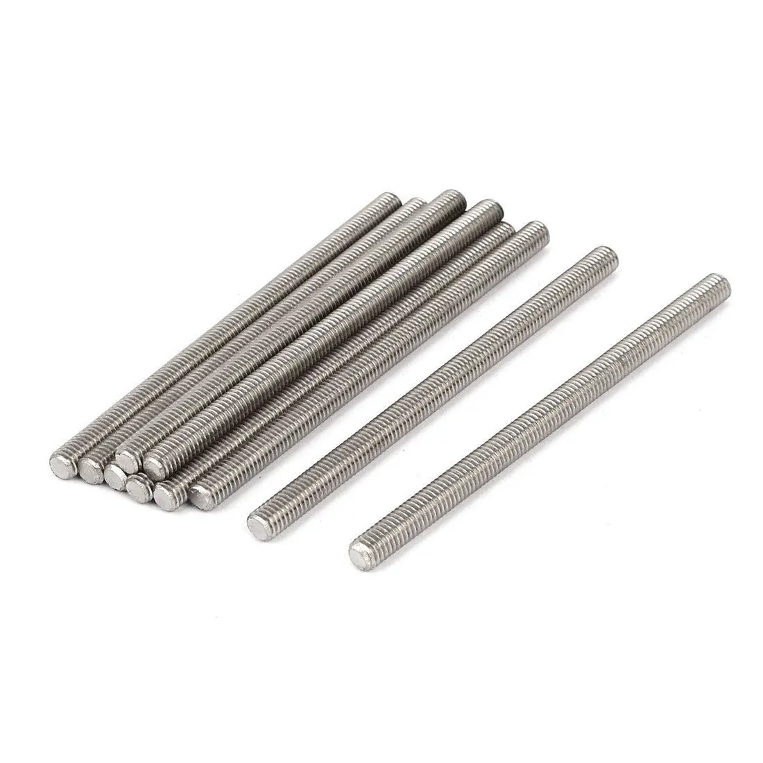 

M6 x 100mm 304 Stainless Steel Fully Male Threaded Rod Bar Studs Fastener 10 Pcs
