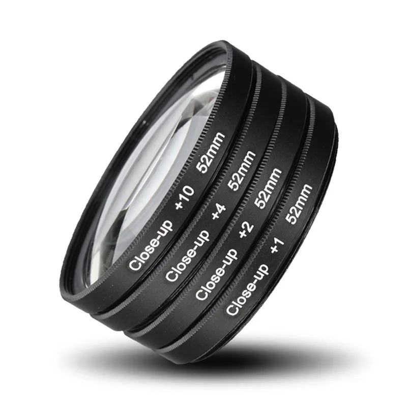 Lightdow 4 в 1 макрофильтр для объектива + 2 10 комплект 49 мм 52 55 58 62 67 72 77 камер Canon Nikon