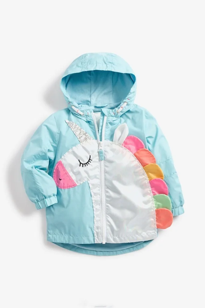 Aile Rabbit/Новинка осени 2019 синяя ветровка с единорогом для девочек кардиган на