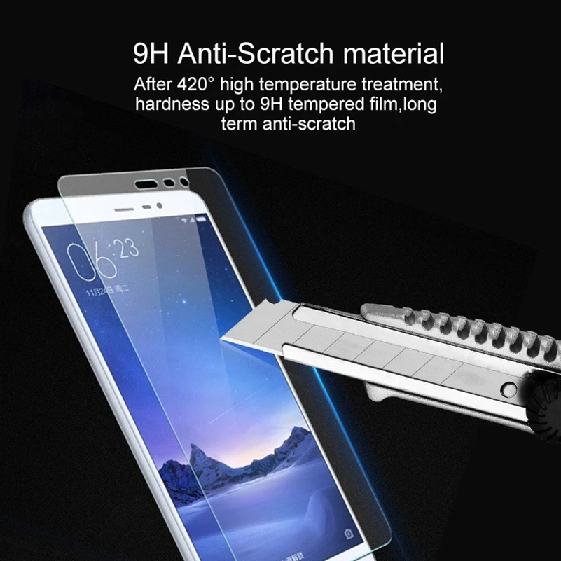 2 Pcs  lot Tempered Glass For Xiaomi Redmi 4A 3s Note 3 Screen Protector Ultra Thin Protective Film Redmi 4A 3s Note 3 Glass    (2)