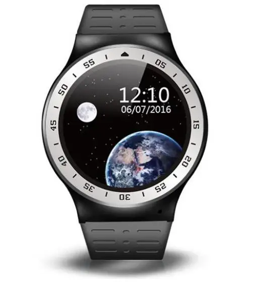 Серебристый Модные Bluetooth Смарт-часы android 5,1 поддержка сердечного ритма шагомер wifi gps 3g для android/IOS pk kw88 lem5 smartwatch - Цвет: Серебристый