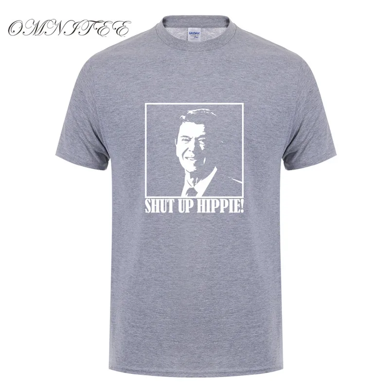 America Ronald Reagan Men T Shirt Summer Style Short Sleeve Cotton O ...