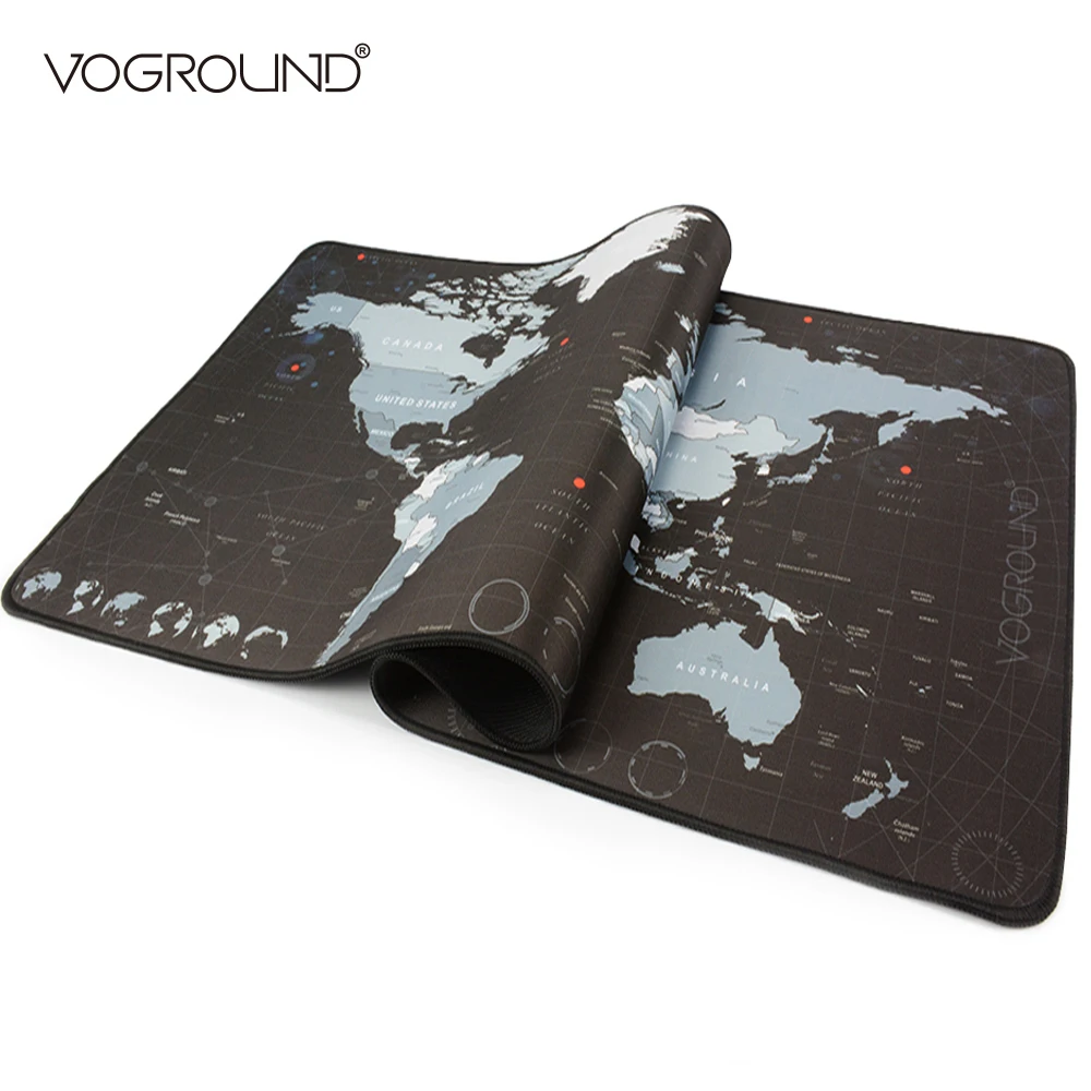 

VOGROUND Large Gaming Mouse Pad New World Map Mousepad Anti-slip Locking Edge Waterproof Natural Rubber Desk Mouse Mat for Game