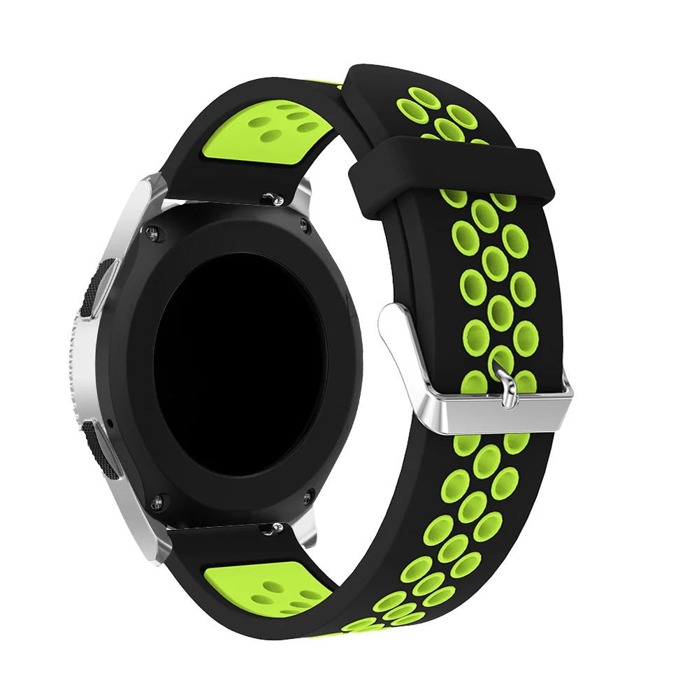 Силиконовый ремешок на запястье 22 мм для Samsung Galaxy watch 46 Смарт часы с резиновым