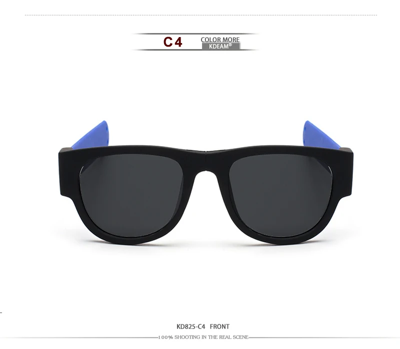 KDEAM круглые солнцезащитные очки, поляризационные, для мужчин и женщин, для улицы, складные, солнцезащитные очки с флекцией, защита от уф400 лучей