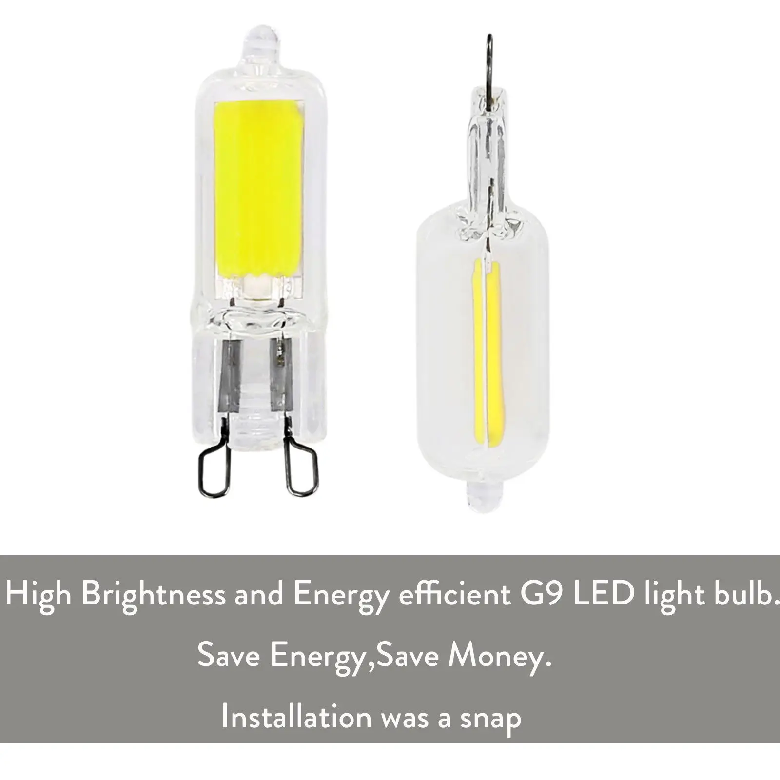 Mini G9 COB LED Bulbs 3W 5W Glass Crystal Light Replace 25W 45W Halogen Lamps