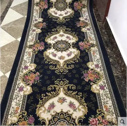 

European and Ameircan Style Hallway Carpet Floral Modern Pattern Absorbent Non-slip Carpet rug runner for Living room Bedroom