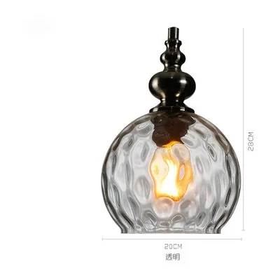 IWHD Скандинавское стекло, винтажный светодиодный подвесной светильник, освещение для гостиной, стеклянный шар, подвесной светильник, Светильники для дома, внутреннего освещения - Цвет корпуса: Glass