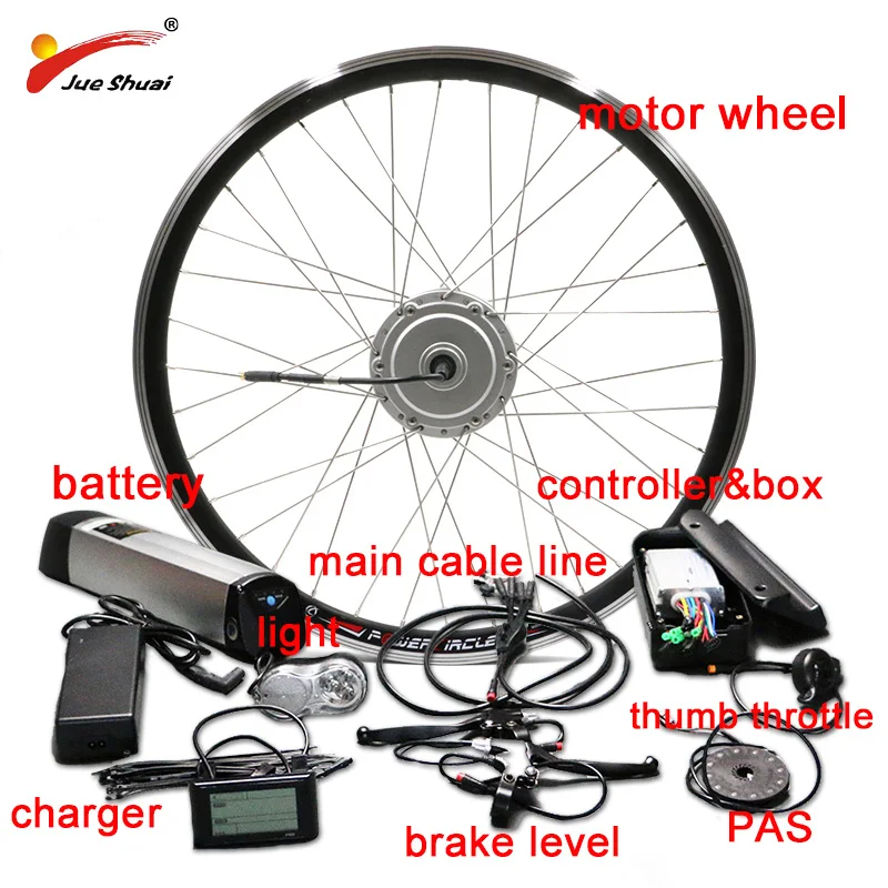 Best BAFANG Motor Wheel 36V 250W 350W 500W Electric Bike Conversion Kit with 36V 10AH 12AH Lithium Battery 26" 700C 28" Ebike Kit 1