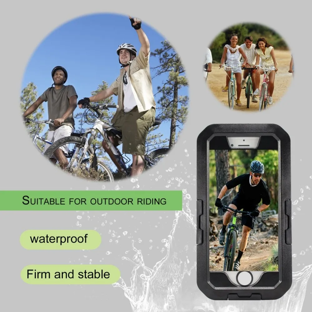

2 Pcs Outdoor Black Cycling Phone Support Waterproof Phone Case Diving Case For iPhone 7/8 Plus