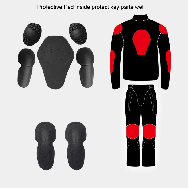Горячие мотоциклетные куртки Джерси наборы мотоциклетные брюки дышащие прочные защитные накладки внутри для езды на велосипеде