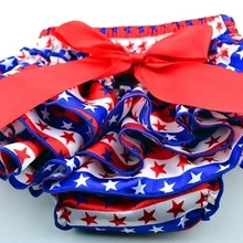 4th of July; красивое платье с бантом детские сандалии для девочек детские Шорты с кружевом с рисунком звезды, в полоску, красный/синий, под которыми легко скрыть подгузники штанишки для новорожденных
