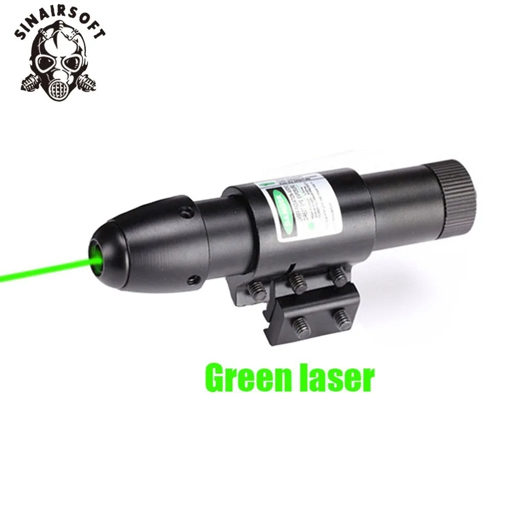 SINAIRSOFT Оптический красный/зеленый лазерный луч 11 мм/20 мм крепление прицелы W/баррель Охота страйкбол тактические аксессуары