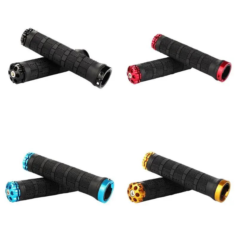 

Cycling Bike Handlebar Anti-Skid Bicycle Grips Rubber Aluminum Alloy Bicycle Accessories for Mountain Bike