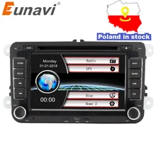 Eunavi 7 ”2 din Lettore Multimediale DVD Dell’automobile di Navigazione GPS per il VW Volkswagen GOLF 6 Polo Nuovo Bora JETTA PASSAT B6 SKODA Radio RDS