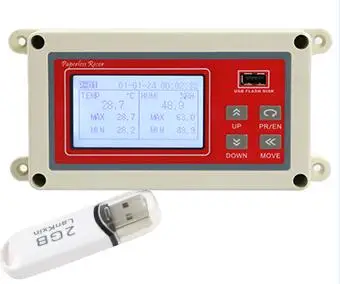 

High-precision temperature and humidity recorder USB automatic data, alarm RS485 Modbus-RTU optional