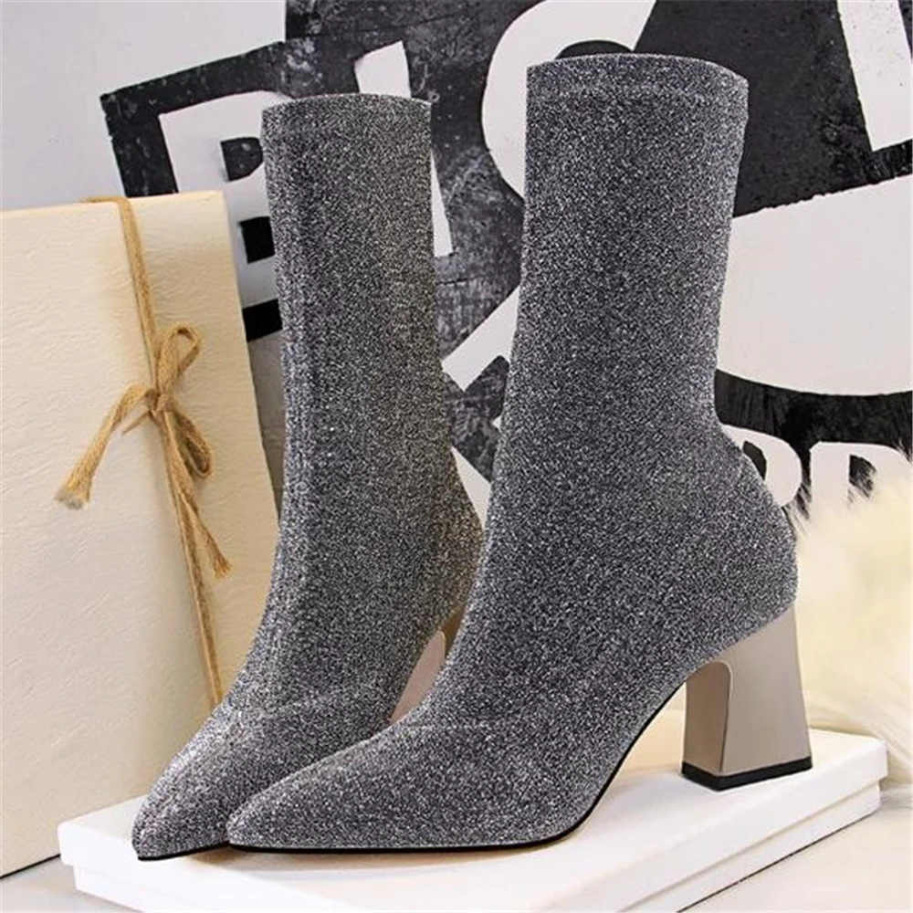 336 2 Европа и США сексуальные стройные короткие женские ботинки для ночного клуба