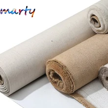 5 м льна грунтованный чистый холст Слои картина маслом холст живописи маслом или акрилом один рулон, 28 дюймов/48 см Ширина
