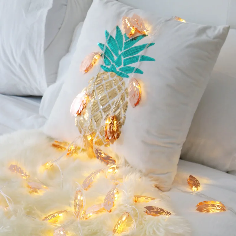 Binval 10/20LED LED Flashing Lights Girls Fresh Room Decoration Lights Romantic Wedding Rose Gold Feather Bohemian Decorations Binval 10/20LED LED Flashing Lights Girls Fresh Room Decoration Lights Romantic Wedding Rose Gold Feather Bohemian Decorations