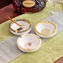 Роскошная золотая пепельница ручной работы, керамический пепельница, аксессуары для сигарет, маленькие подарки для бойфренда, украшение для дома R756