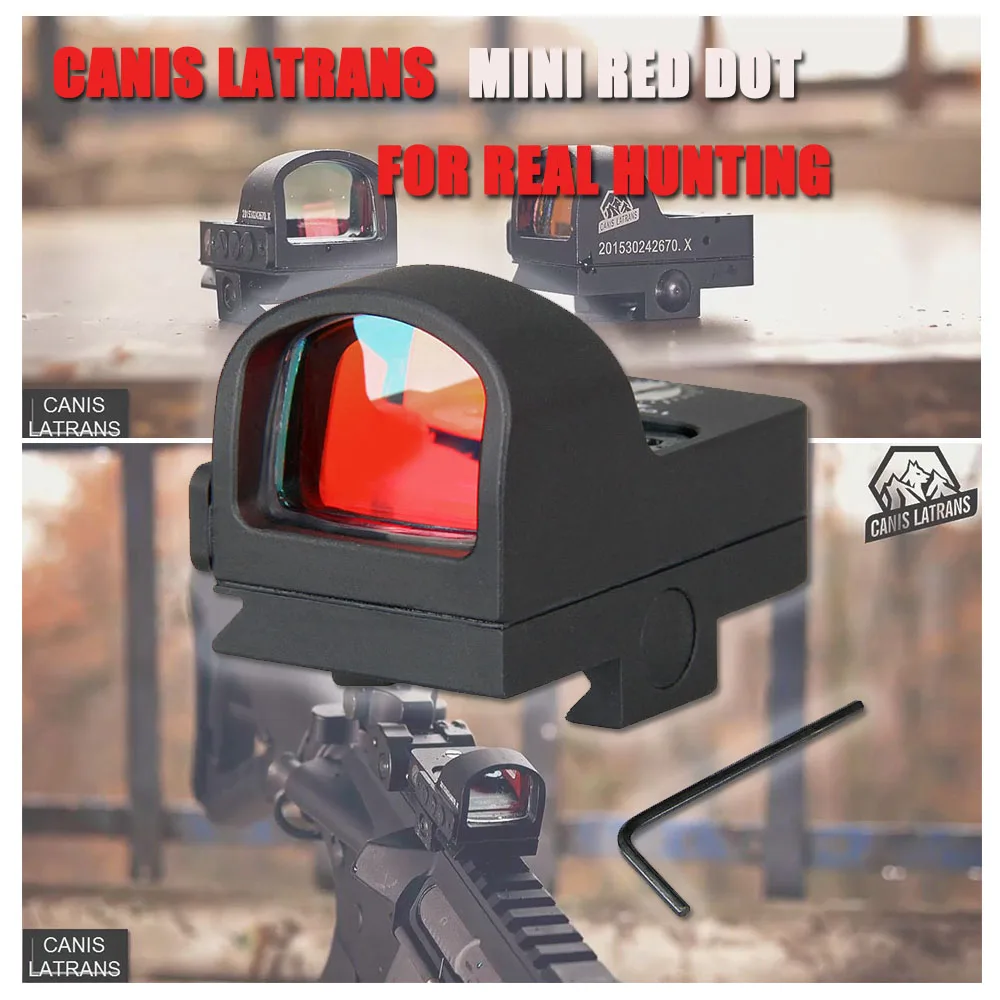 Canis Latrans Tactical Red Dot Scope 2MOA 20MM Vodotěsné Mini Red Dot pohled pro skutečné lovecké natáčení HS2-0078