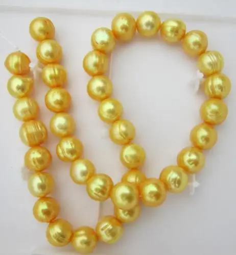 

Free Shipping >>Natural Huge AAA 11-13MM South Sea Golden Pearl Necklace 18 Inch 14K Gold Clasp