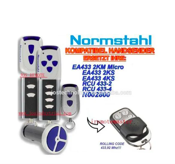 

NORMSTAHL EA433 2KM Micro,EA433 2KS,EA433 4KS,RCU 433-2,RCU 433-4,NOO2800 remote replacement free shipping