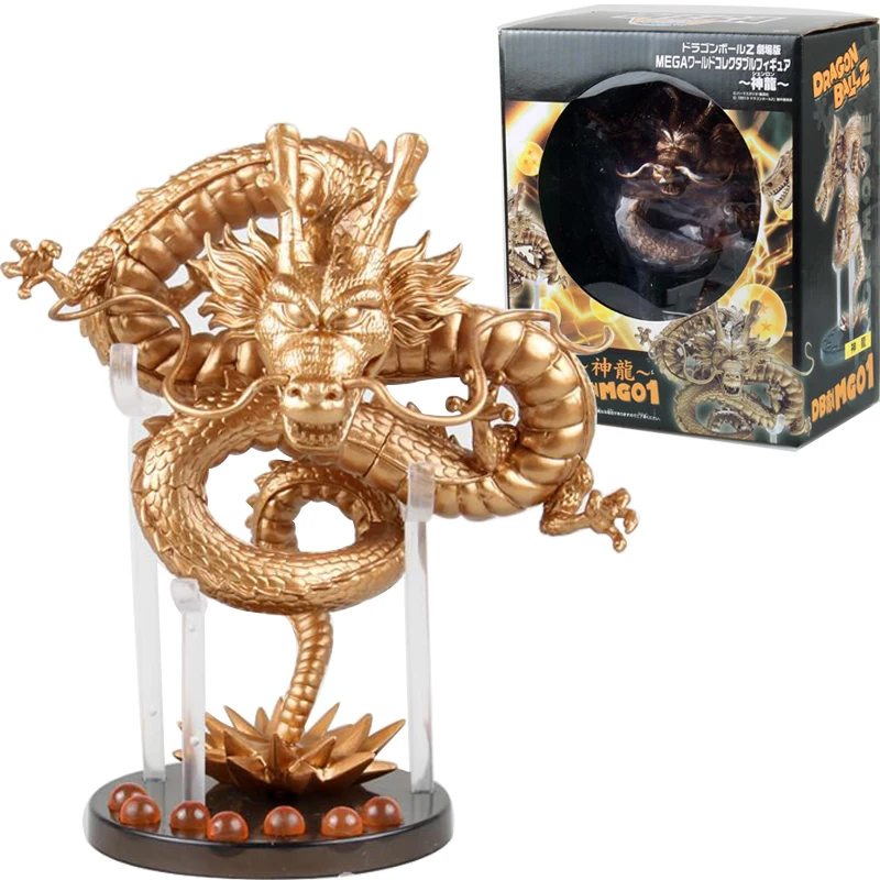 

Anime Cartoon Dragon Ball Z Gold Shenron ShenLong Dragonball Figure Doll PVC Action Figures Collectibles Model Toys 16cm KT1648