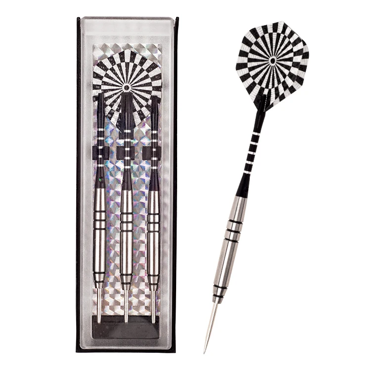 

95% Tungsten Dart Set of 3, Barrel 26 Gram, Steel Tip, with Aluminium Dart Shafts, PET Flights and Dart Case