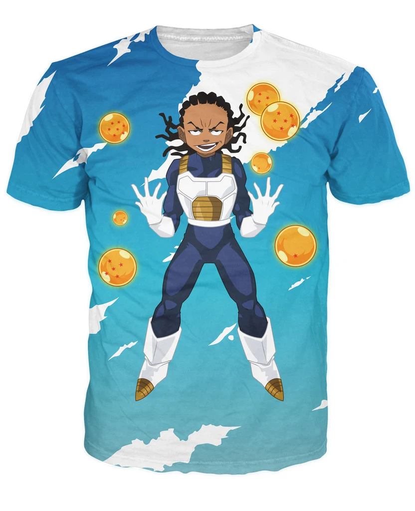 Boondock Saiyan T Shirt Boondocks And Dragonball Z Riley Super Saiyan 