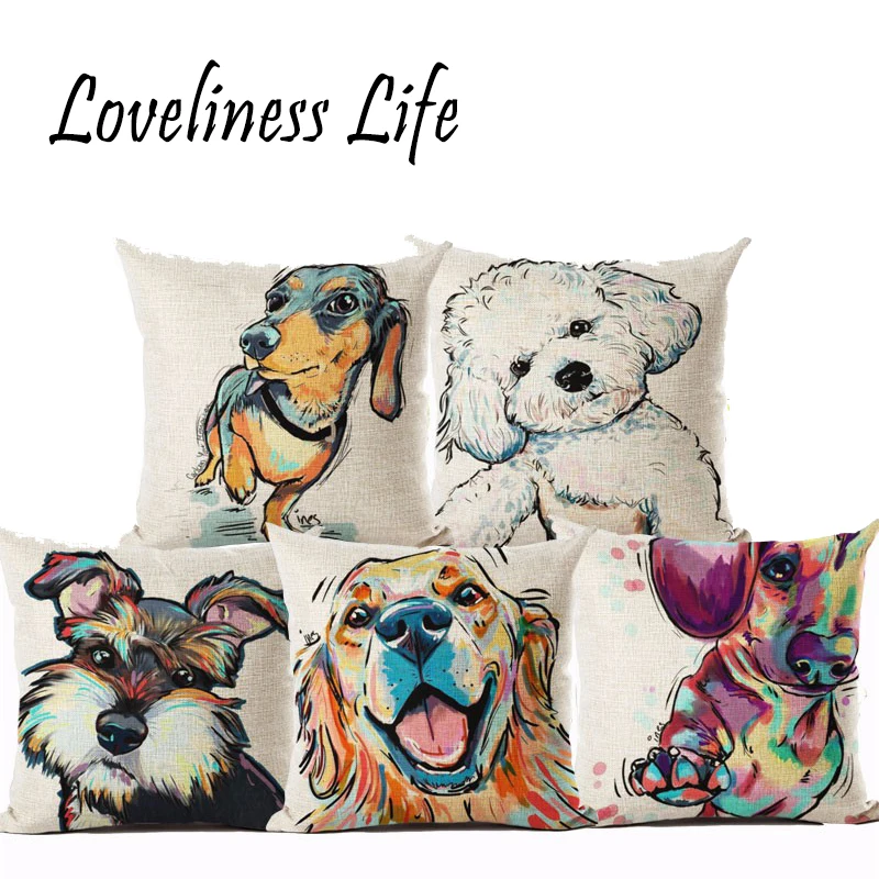 Bullterrier Cushion Covers Dog Pet Soft Linen Material Pillow Cases For Kids Baby Girl Boy Bedroom Decorative Cushion Cover Bullterrier Cushion Covers Dog Pet Soft Linen Material Pillow Cases For Kids Baby Girl Boy Bedroom Decorative Cushion Cover