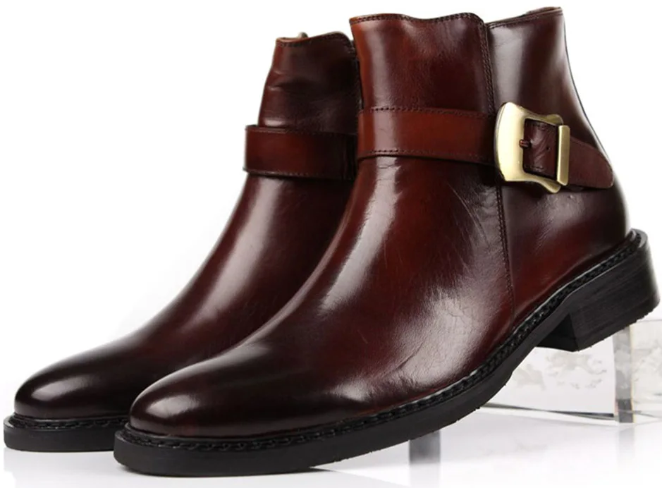 moto boots with buckles