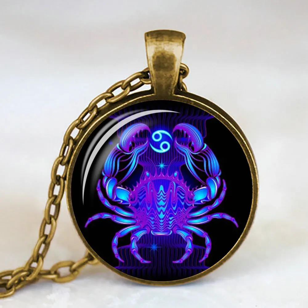Family Decor 12 Constellations Capricorn Pendant Necklace Cabochon Glass Vintage Bronze Chain Necklace Jewelry Handmade Family Decor 12 Constellations Capricorn Pendant Necklace Cabochon Glass Vintage Bronze Chain Necklace Jewelry Handmade