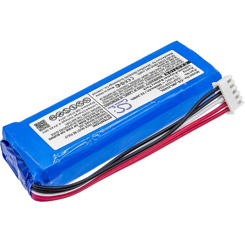 Аккумулятор 6000 мАч GSP1029102A для JBL Charge 3(пожалуйста, дважды проверьте место 2 красных проводов на вашем старом аккумуляторе