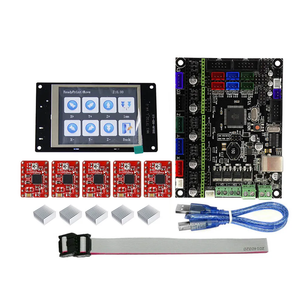 

New Hot For MKS GEN L MKS TFT32 LCD Minipanel Touching Display 3D Print Kits with A4988 Driver NV99