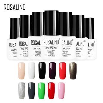 

Rosalind Gel 1 Gel Varnish Solid Color Series 7Ml Gel Nail Polish White Bottle Uv Led Semi Permanent Nail Gel For Nails Rc02