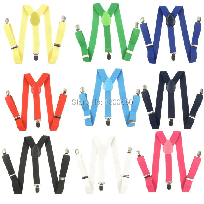 

free shipping fashion 10 colors adjustable children Suspenders Y -back 3 clip baby elastic Braces free shipping