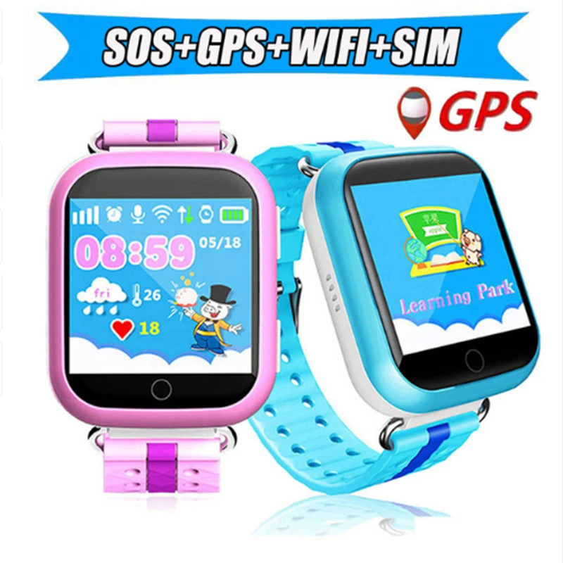 

2019 New Kids Smart Watch SOS Emergency Call Baby Smartphone LBS GPS Tracker Positioning Anti Lost Childrens Smartwatch +Box