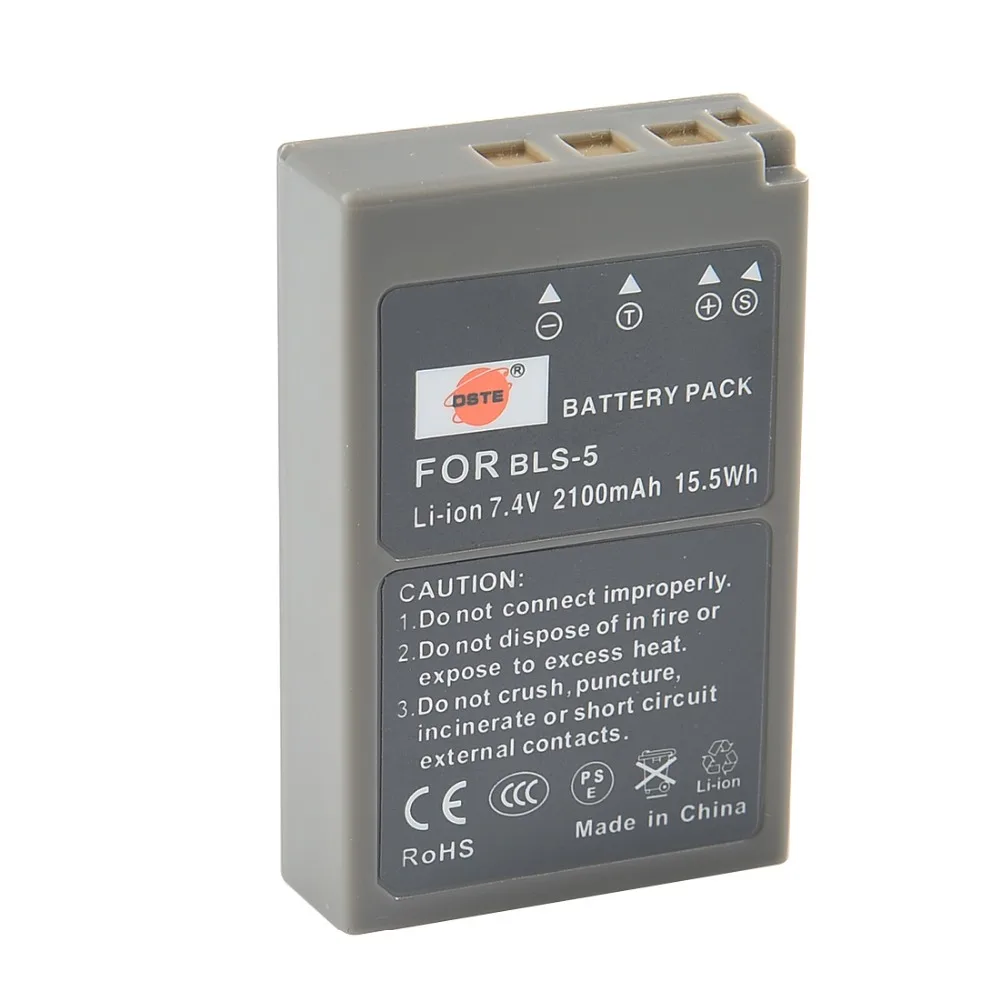 Günstige DSTE 2 PCS PS BLS5 BLS 5 Li Ion Batterie + UDC84 USB Port Ladegerät für Olympus E 420 E 450 E 600 E 620 E P1 E PL1 e PLE15 E PM1
