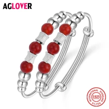 Браслет из серебра 990 пробы женский простой красный агатовый браслет браслеты детские серебряные ювелирные изделия оптом