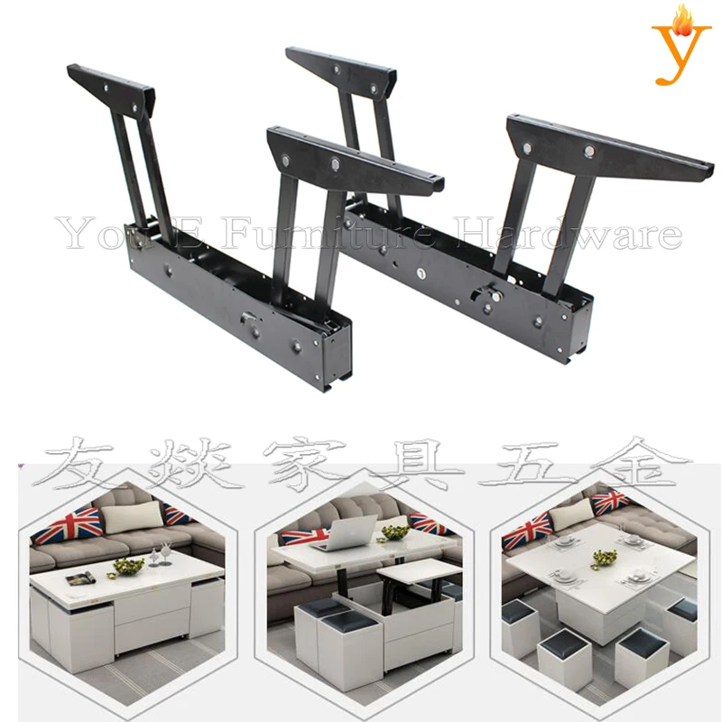 Furniture Hardware Save Space Functional Coffee Table Dining Table Computer Mechanism