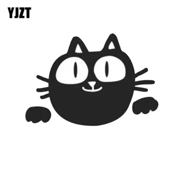 

YJZT 12.8*10CM Car Chubby Cat Smiling - Vinyl Car Sticker C2-3003