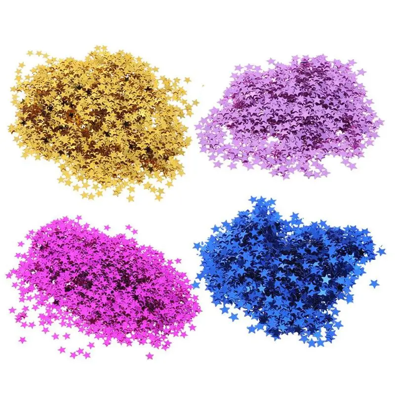 

6000pcs Stars Sprinkles Table Confetti Party Scatter for Baby Shower Supplies Party Birthday Wedding Decoration Metallic Stars