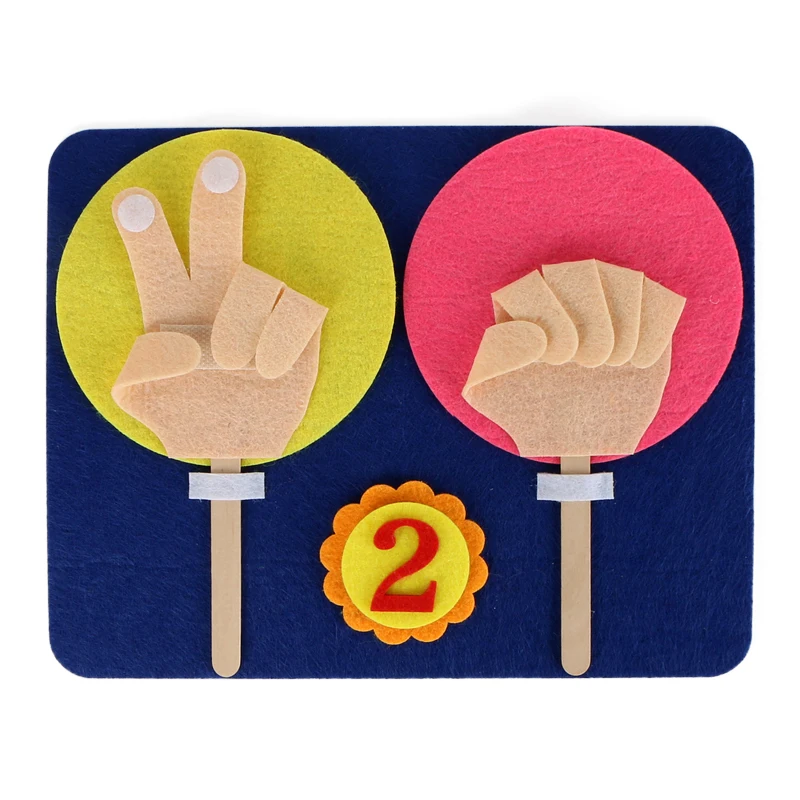  Felt Finger Numbers For Child Early Learning Digital Kindergarten Teaching Toys Intellectual Felt C - 32895047378