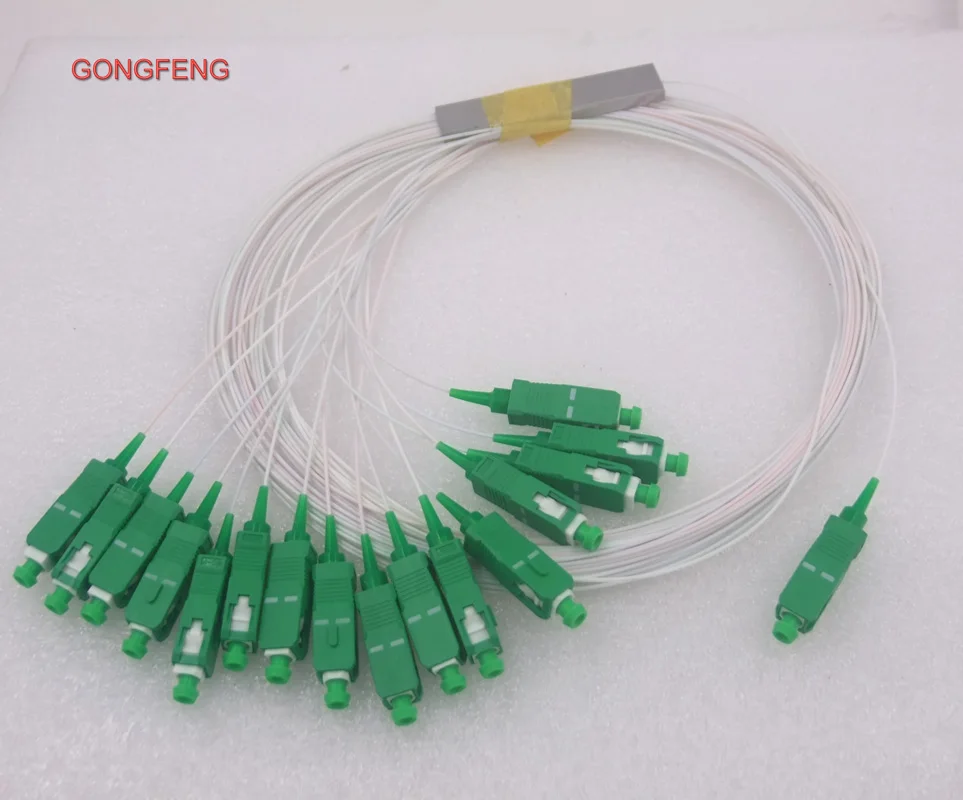 

10pcs 1.2m NEW Steel Tube 0.9mm1x16 Differential Mini SC/APC Connector Fiber Optic PLC Splitter Wire harness Free shipping